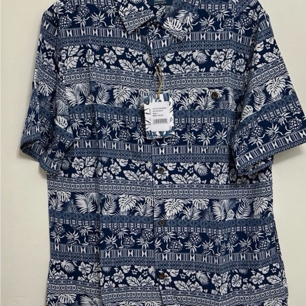 Havana Jim Navy Blue Floral Men's Shirt